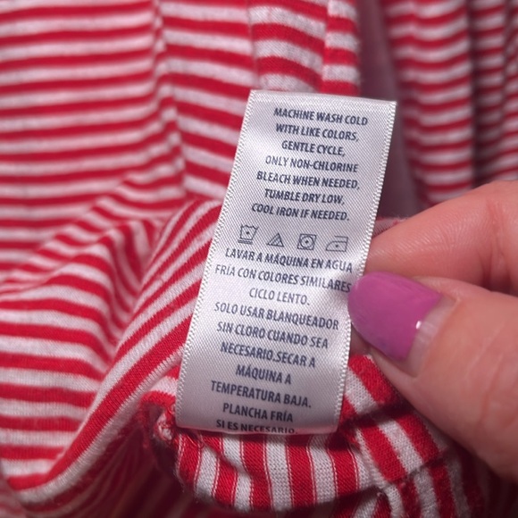 Splendid Red Striped Women's Top with back button size large - Picture 5 of 8